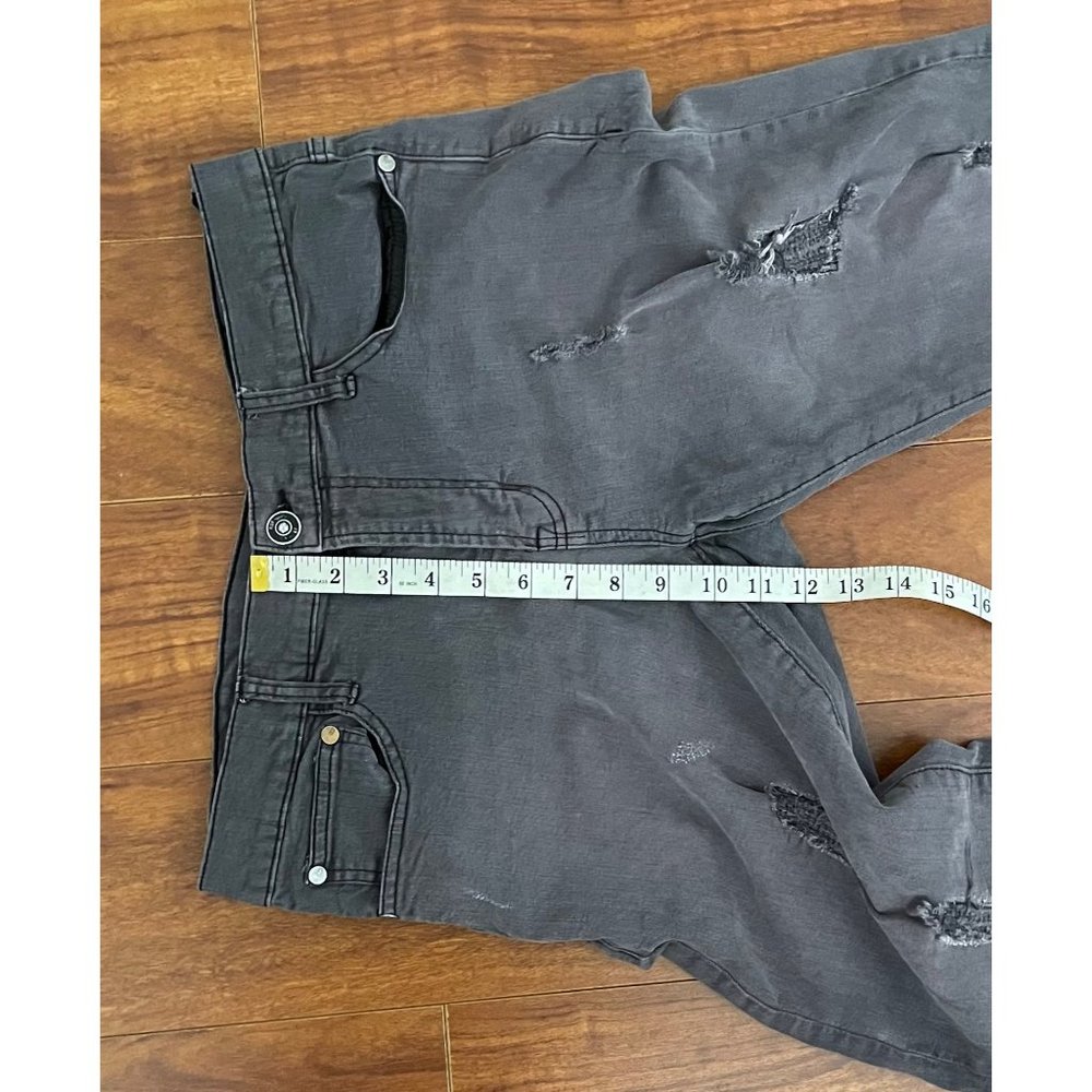 RING OF FIRE SLIM Distressed Destructed Pants Men Gray Size W33 L30 - Picture 11 of 12